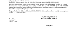 Công văn 2352/TCT-CS kê khai điều chỉnh thuế giá trị gia tăng