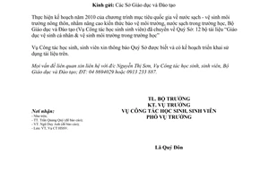 Công văn 3888/BGDĐT-CTHSSV thông báo giá tài liệu giáo dục
