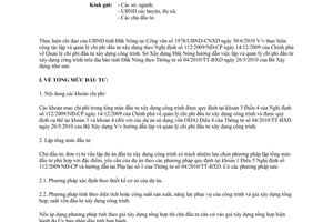 Công văn 434/SXD-KT hướng dẫn lập và quản lý chi phí đầu tư xây dựng công trình