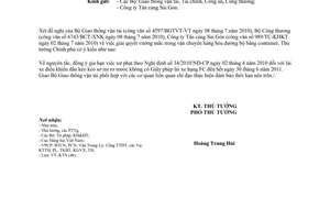 Công văn 1170/TTg-KTN xử lý ách tắc hàng hóa