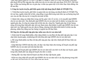 Công văn 4148/BGDĐT-GDMN hướng dẫn thực hiện phổ cập giáo dục mầm non cho trẻ em