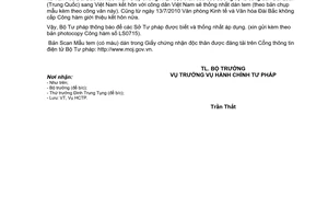 Công văn 2215/BTP-HCTP xác nhận Giấy chứng nhận độc thân