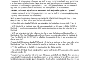 Công văn 4585/CT-TTHT giải quyết ý kiến phản ánh Người nộp thuế