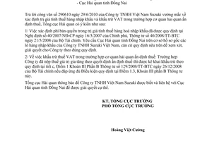 Công văn 4034/TCHQ-TXNK vướng mắc phí bản quyền khấu trừ thuế giá trị gia tăng