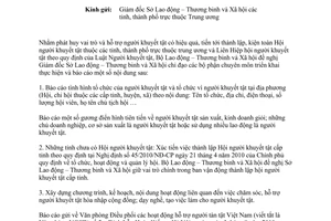 Công văn 2466/LĐTBXH-NCCD thực hiện Luật người khuyết tật