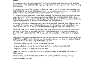 Công văn 2766/TCT-CNTT hướng dẫn xử lý hạch toán dữ liệu quyết toán thuế