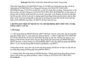 Công văn 3188/BHXH-CSXH hướng dẫn bảo hiểm xã hội cán bộ, công chức xã