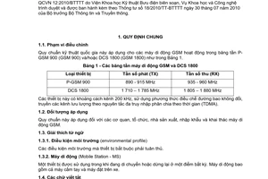 Quy chuẩn kỹ thuật Quốc gia QCVN 12:2010/BTTTT về máy di động GSM (Pha 2 và 2+) do Bộ trưởng Bộ Thông tin và Truyền thông ban hành