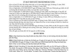 Quyết định 23/2010/QĐ-UBND bảo vệ môi trường