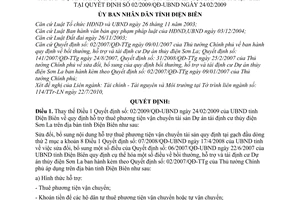 Quyết định 16/2010/QĐ-UBND sửa đổi hỗ trợ thuê phương tiện vận chuyển