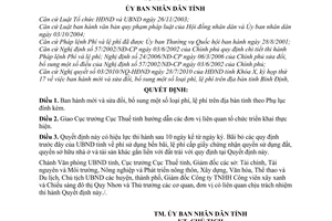 Quyết định 16/2010/QĐ-UBND phí lệ phí