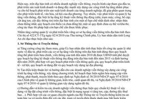 Chỉ thị 14/2010/CT-UBND quản lý phát triển bền vững cơ sở hạ tầng viễn thông Long An