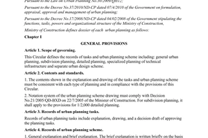 Circular No. 10/2010/TT-BXD defining records of each urban planning
