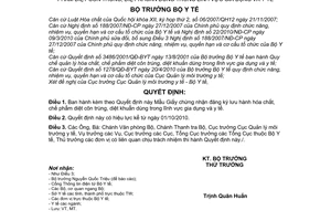 Quyết định 2872/QĐ-BYT Mẫu Giấy chứng nhận đăng ký lưu hành hóa chất