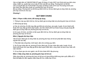 Thông tư 22/2010/TT-LĐTBXH  trình tự, thủ tục đánh giá công nhận xã phù hợp