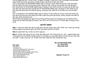 Quyết định 3523/QĐ-UBND Kế hoạch thực hiện Chiến lược quốc gia phòng