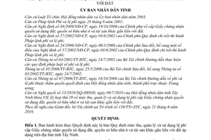 Quyết định 42/2010/QĐ-UBND mức thu quản lý sử dụng lệ phí cấp giấy chứng nhận