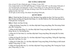 Quyết định 1470/QĐ-TTg thành lập Ban Chỉ đạo tái cơ cấu Tập đoàn Công nghiệp