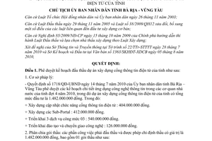 Quyết định 1969/QĐ-UBND 2010 đấu thầu xây dựng cổng thông tin điện tử Bà Rịa Vũng Tàu