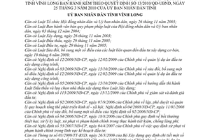 Quyết định 23/2010/QĐ-UBND sửa đổi trình tự, phân cấp quản lý đầu tư xây dựng