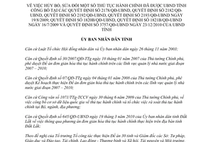 Quyết định 2060/QĐ-UBND hủy bỏ, sửa đổi thủ tục hành chính