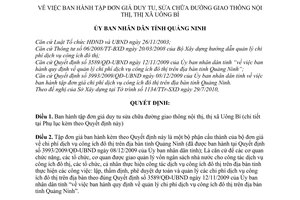 Quyết định 2474/2010/QĐ-UBND tập đơn giá duy tu sửa chữa đường giao thông