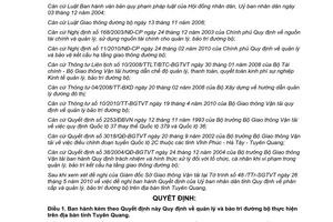 Quyết định 15/2010/QĐ-UBND  quản lý và bảo trì đường bộ