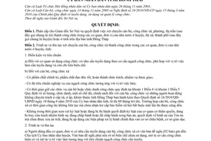 Quyết định 26/2010/QĐ-UBND phân cấp xét 2chuyển cán bộ, công chức xã, phường