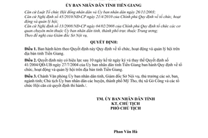 Quyết định 11/2010/QĐ-UBND  tổ chức hoạt động quản lý hội