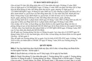 Quyết định 07/2010/QĐ-UBND Quy chế tổ chức hoạt động Đoàn Kiểm tra