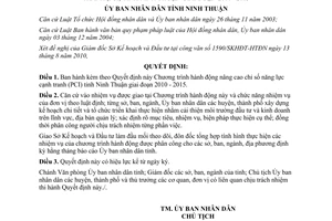 Quyết định 1356/QĐ-UBND năm 2010 Chương trình hành động nâng cao chỉ số năng lực