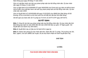 Quyết định 1282/QĐ-UBND năm 2010 công bố văn bản hết hiệu lực Đắk Nông