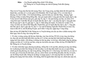 Công điện 03/CĐ-BTTTT triển khai phòng chống lụt bão, cơn bão số 3