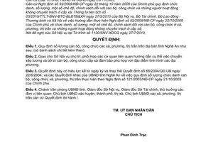 Quyết định 64/2010/QĐ-UBND lượng cán bộ công chức xã phường thị trấn