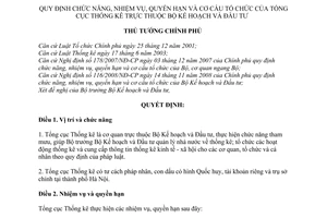 Quyết định 54/2010/QĐ-TTg quy định chức năng, nhiệm vụ, quyền hạn