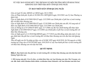 Quyết định 20/2010/QĐ-UBND mức thu phí bảo vệ môi trường