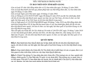 Quyết định 21/2010/QĐ-UBND chế độ chi tiêu đón tiếp khách nước ngoài