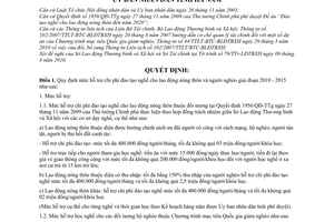 Quyết định 26/2010/QĐ-UBND  mức hỗ trợ kinh phí đào tạo nghề