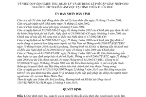 Quyết định 31/2010/QĐ-UBND mức thu quản lý sử dụng lệ phí cấp giấy phép