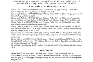 Quyết định 26/2010/QĐ-UBND sửa đổi Quyết định 213/2004/QĐ-UB