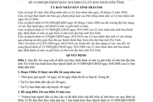 Quyết định 05/2010/QĐ-UBND sửa đổi Quy định đánh số gắn biển số nhà