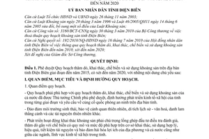 Quyết định 1053/QĐ-UBND phê duyệt Quy hoạch thăm dò, khai thác, chế biến