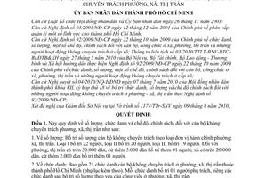 Quyết định 59/2010/QĐ-UBND số lượng, chức danh chế độ, chính sách