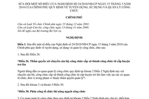Nghị định 93/2010/NĐ-CP sửa đổi Nghị định 24/2010/NĐ-CP