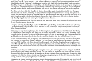 Chỉ thị 02/CT-ĐCT tiếp tục đổi mới và nâng cao hiệu quả công tác thông tin