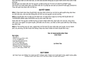 Quyết định 24/2010/QĐ-UBND thủ tục trình tự giải quyết