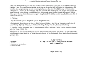 Thông báo 463/TB-BGDĐT tổ chức Hội thi giảng viên dạy giỏi môn học giáo dục