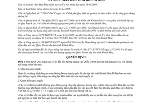 Quyết định 2003/QĐ-UBND phê duyệt Quy hoạch vị trí đấu nối đường ngang