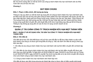 Thông tư 117/2010/TT-BTC hướng dẫn cơ chế tài chính Công ty trách nhiệm hữu hạn