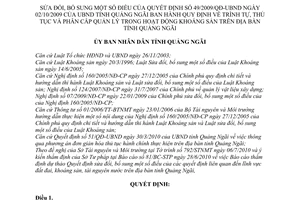 Quyết định 18/2010/QĐ-UBND sửa đổi Quyết định 49/2009/QĐ-UBND